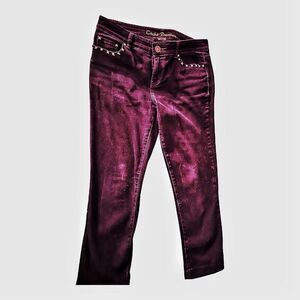 Cache Premium Black Studded Straight Leg Jeans Size 10